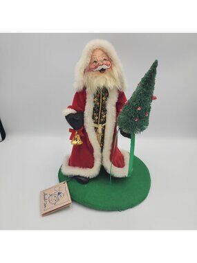 Vintage Annalee Mobilitee Dolls ’88 Standing Santa Tree Bell Made in USA 1986